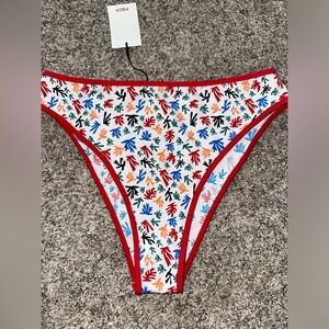 FISCH  Chanzy Printed Bikini High Cut Brief Bottoms‎ NWT Size XL